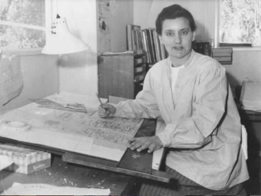 Judith Moreau (later Macintosh) was the first woman to graduate Bachelor of Architecture with first class honours and the University medal in Architecture, in 1944_ She was also awarded the University's Sir John Sulman Prize for Design, Th.jpeg